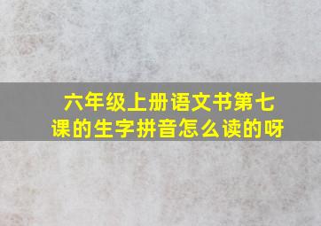 六年级上册语文书第七课的生字拼音怎么读的呀