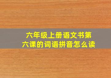 六年级上册语文书第六课的词语拼音怎么读