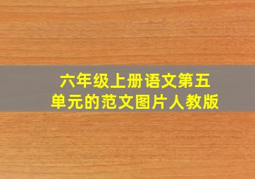 六年级上册语文第五单元的范文图片人教版