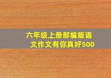 六年级上册部编版语文作文有你真好500