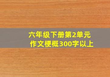 六年级下册第2单元作文梗概300字以上