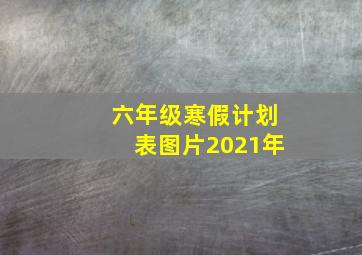 六年级寒假计划表图片2021年