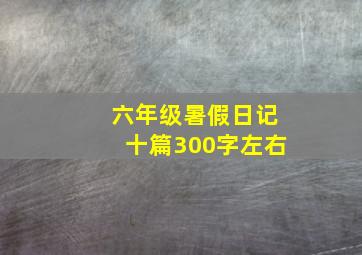 六年级暑假日记十篇300字左右