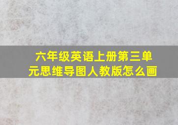 六年级英语上册第三单元思维导图人教版怎么画