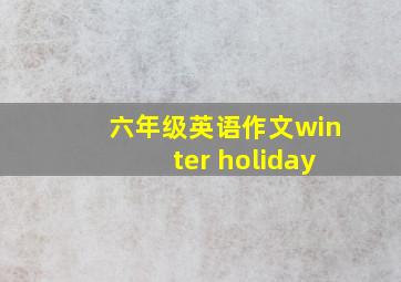 六年级英语作文winter holiday