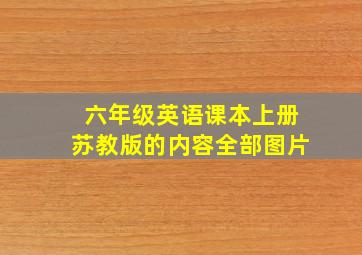 六年级英语课本上册苏教版的内容全部图片