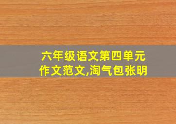 六年级语文第四单元作文范文,淘气包张明