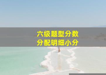 六级题型分数分配明细小分