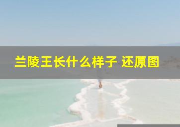 兰陵王长什么样子 还原图