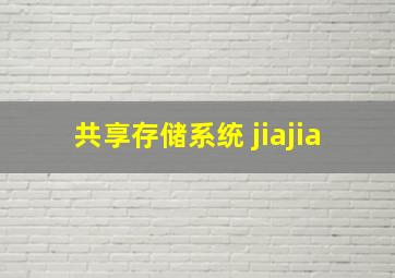 共享存储系统 jiajia