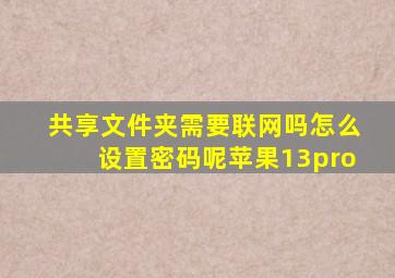 共享文件夹需要联网吗怎么设置密码呢苹果13pro