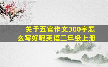 关于五官作文300字怎么写好呢英语三年级上册