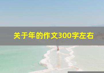 关于年的作文300字左右