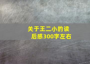 关于王二小的读后感300字左右