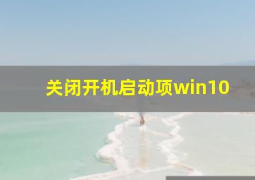 关闭开机启动项win10