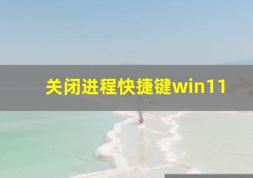 关闭进程快捷键win11