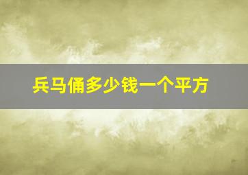 兵马俑多少钱一个平方