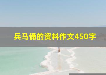 兵马俑的资料作文450字