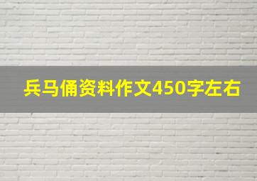 兵马俑资料作文450字左右