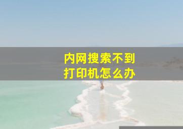 内网搜索不到打印机怎么办