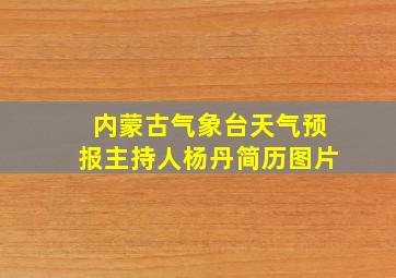 内蒙古气象台天气预报主持人杨丹简历图片