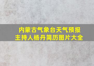 内蒙古气象台天气预报主持人杨丹简历图片大全