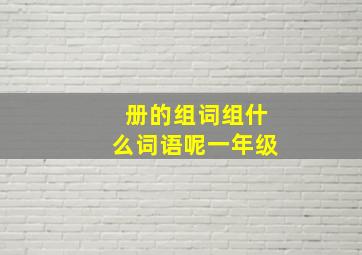 册的组词组什么词语呢一年级