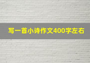 写一首小诗作文400字左右