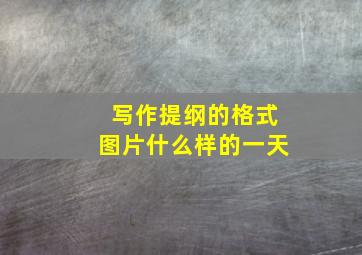 写作提纲的格式图片什么样的一天