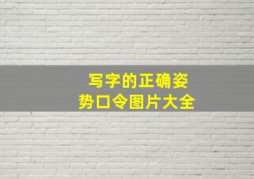 写字的正确姿势口令图片大全