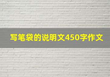 写笔袋的说明文450字作文