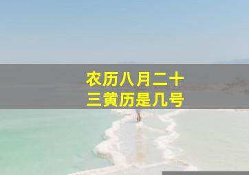 农历八月二十三黄历是几号