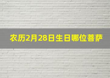 农历2月28日生日哪位菩萨