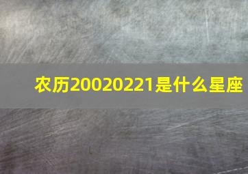 农历20020221是什么星座