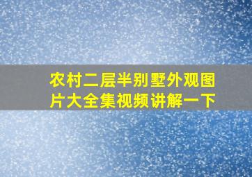 农村二层半别墅外观图片大全集视频讲解一下