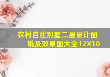 农村自建别墅二层设计图纸及效果图大全12X10