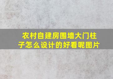 农村自建房围墙大门柱子怎么设计的好看呢图片