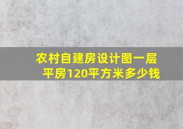 农村自建房设计图一层平房120平方米多少钱