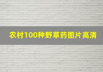 农村100种野草药图片高清