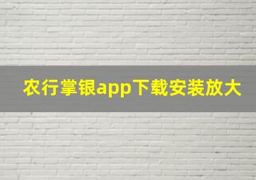 农行掌银app下载安装放大