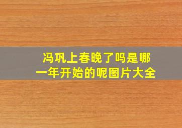 冯巩上春晚了吗是哪一年开始的呢图片大全