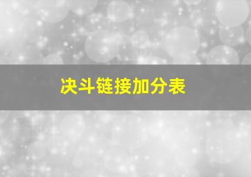 决斗链接加分表