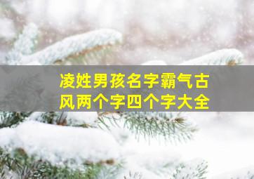 凌姓男孩名字霸气古风两个字四个字大全