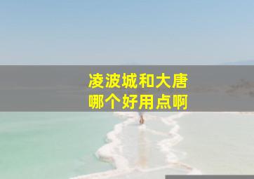 凌波城和大唐哪个好用点啊