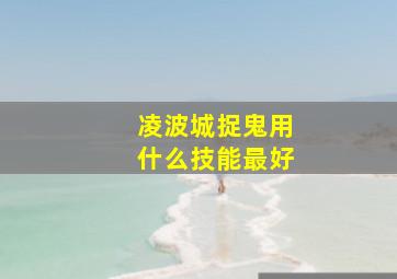 凌波城捉鬼用什么技能最好