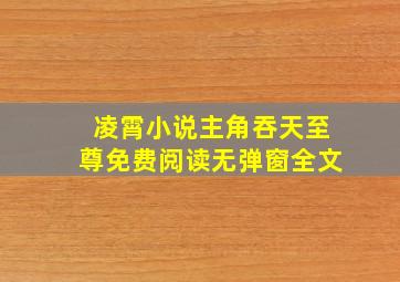 凌霄小说主角吞天至尊免费阅读无弹窗全文