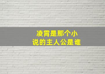 凌霄是那个小说的主人公是谁