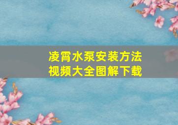 凌霄水泵安装方法视频大全图解下载