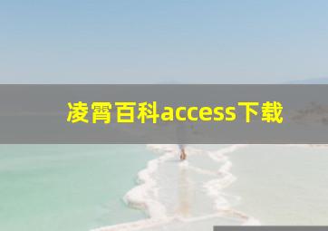 凌霄百科access下载