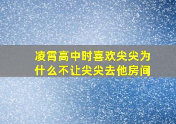 凌霄高中时喜欢尖尖为什么不让尖尖去他房间